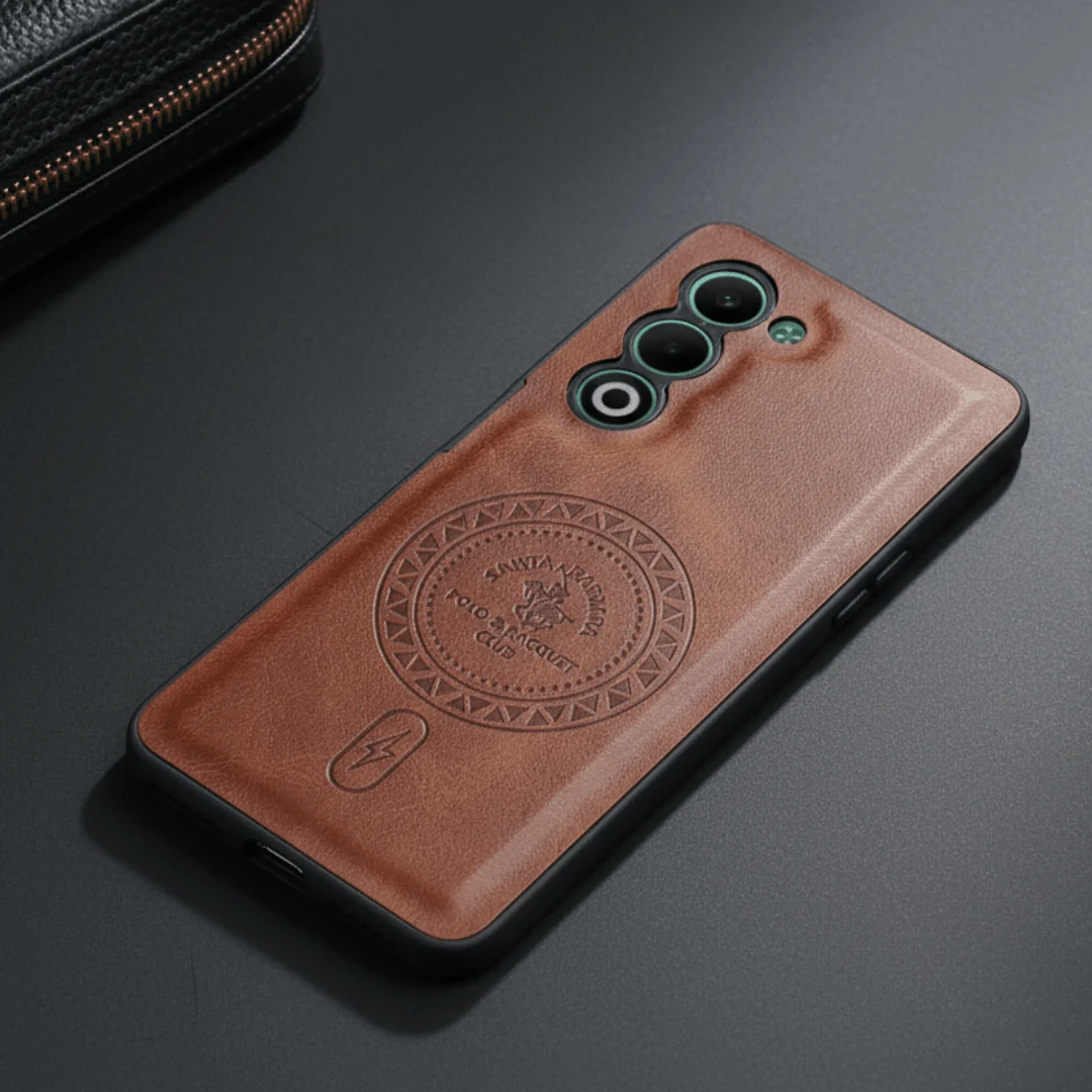 Santa Crest Brown Leather Case for Oppo A5 5g