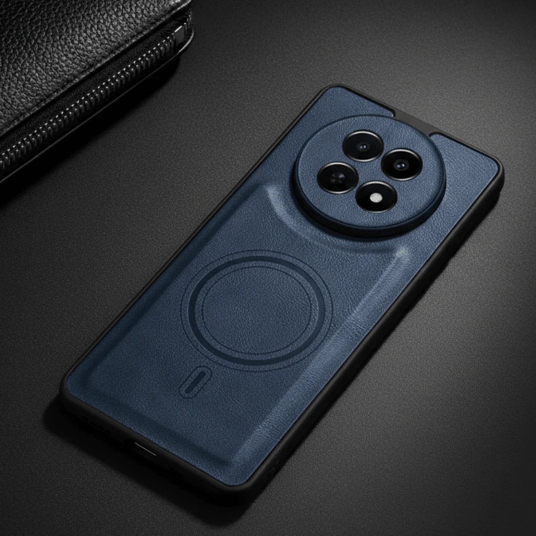 Crest Dark Blue Leather Case for Realme 12