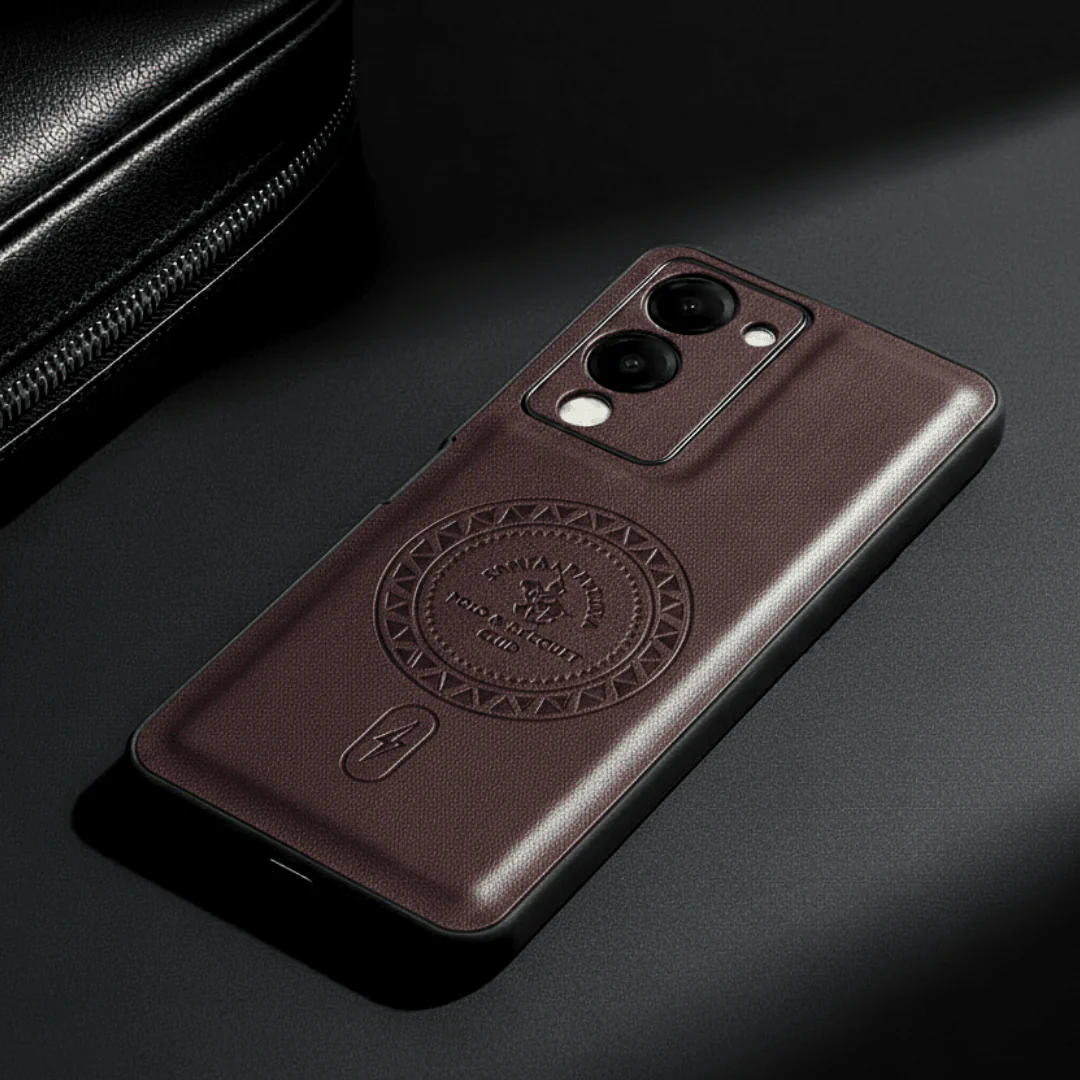 Crest Wine Leather Case for Vivo Y19 5g - Image 2