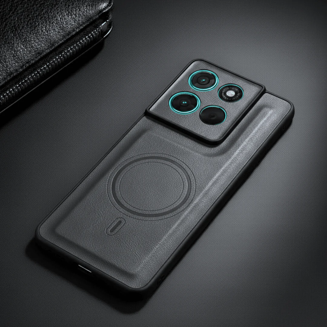 Crest Grey Leather Case for Motorola G67 Power