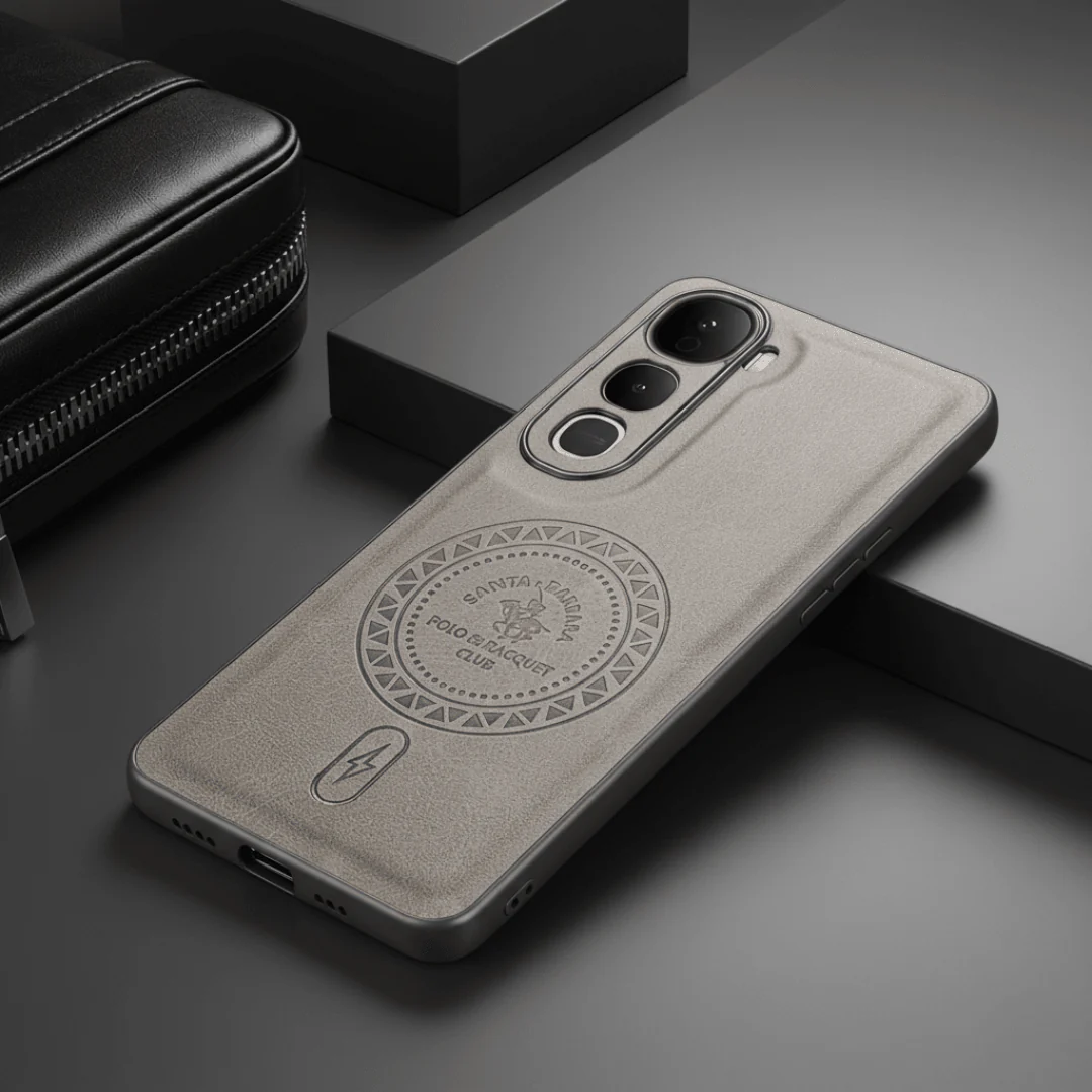 Crest Grey Leather Case for Vivo Y400