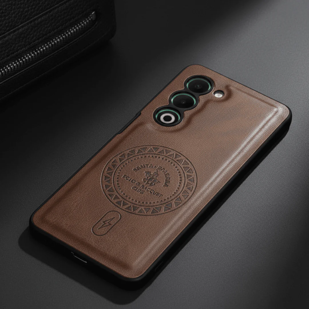Santa Crest Dark Brown Leather Case for Oppo A5 5g