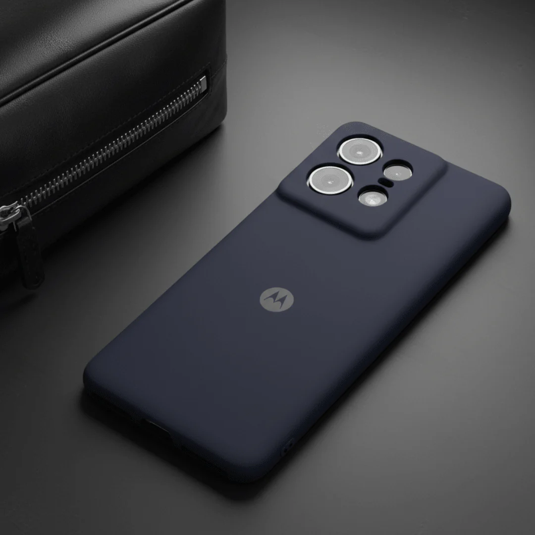 Dark Blue Camera Original Silicone case for Motorola Edge 50 Pro