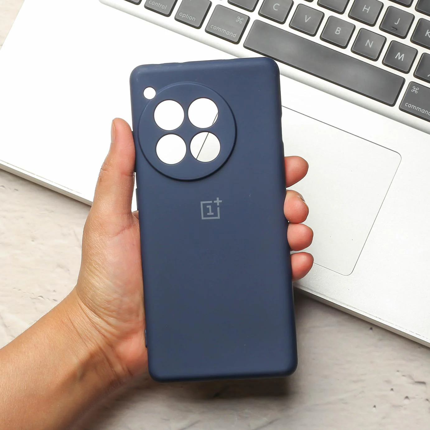 Dark Blue Camera Original Silicone case for Oneplus 12R