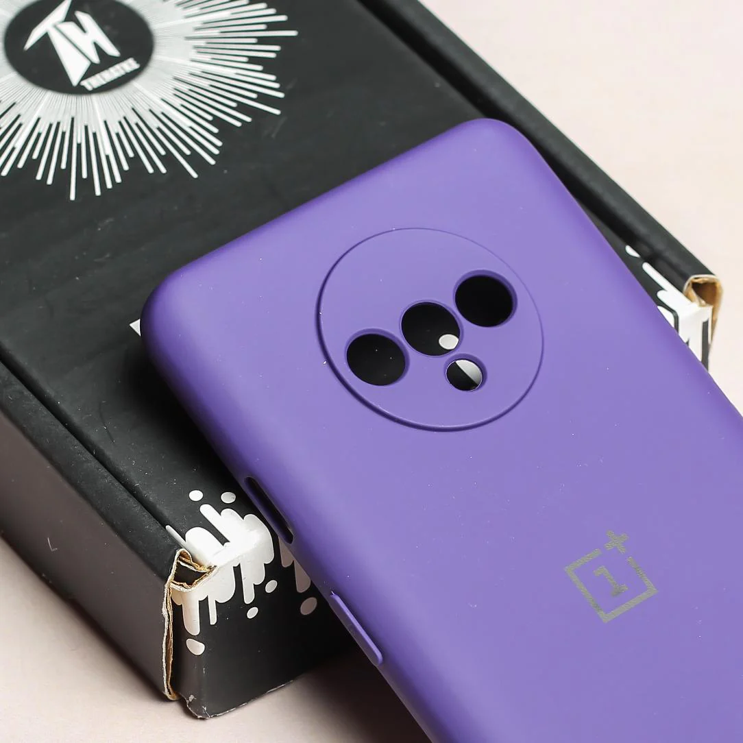 Deep Purple Camera Original Silicone Case for Oneplus 7T - Image 4