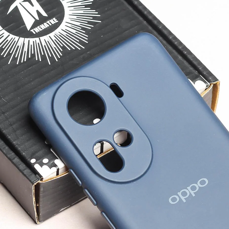 Dark Blue Camera Original Silicone case for Oppo Reno 11 - Image 4