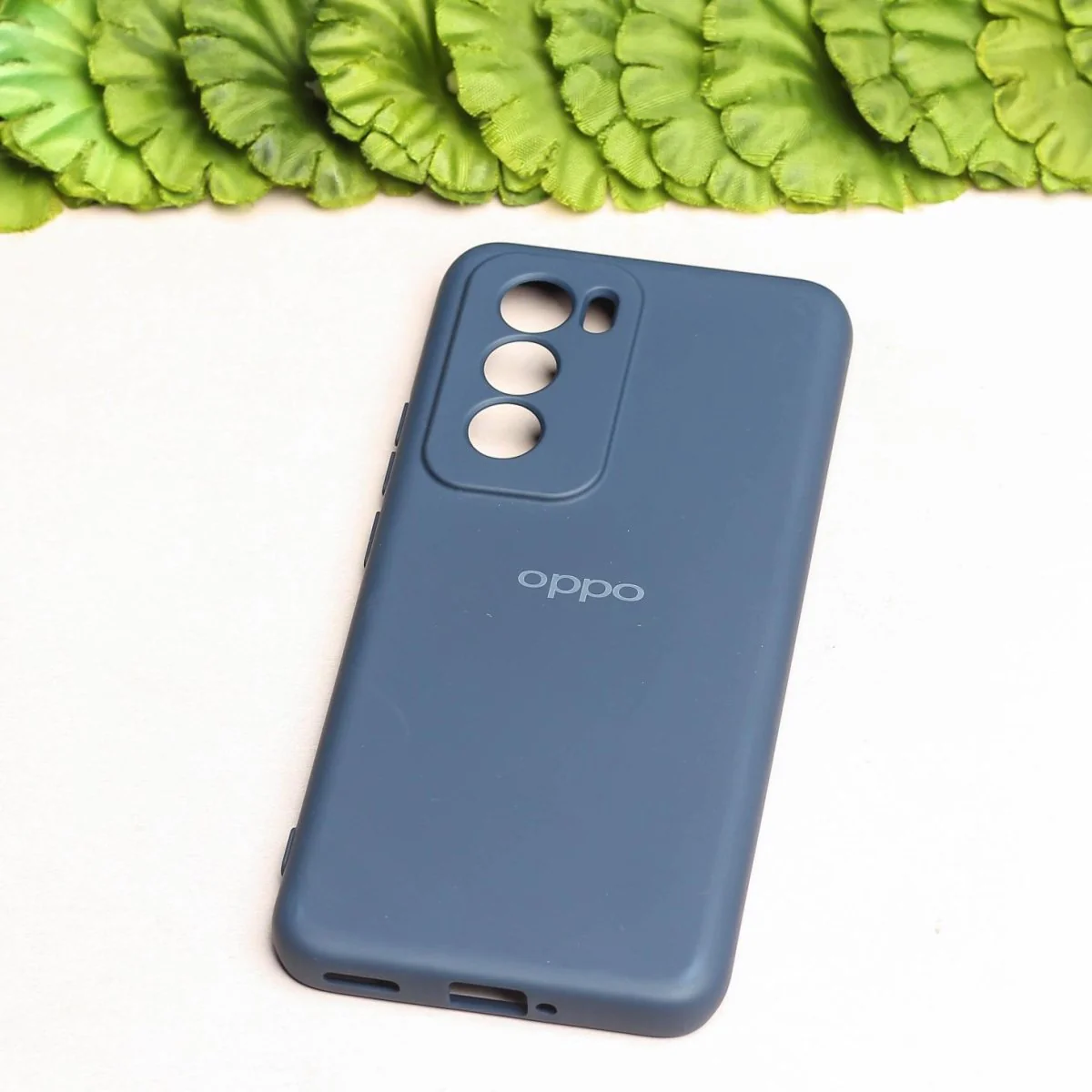 Dark Blue Camera Original Silicone case for Oppo Reno 12 - Image 2