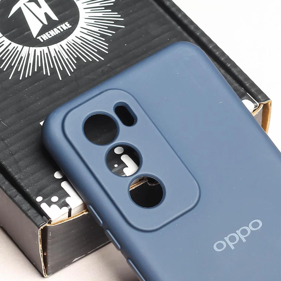 Dark Blue Camera Original Silicone case for Oppo Reno 12 - Image 4