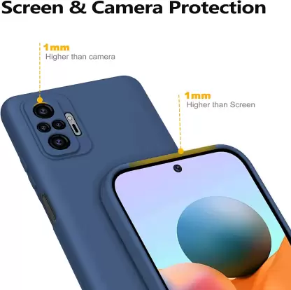 Dark Blue Camera Original Silicone Case for Redmi Note 10 Pro - Image 3
