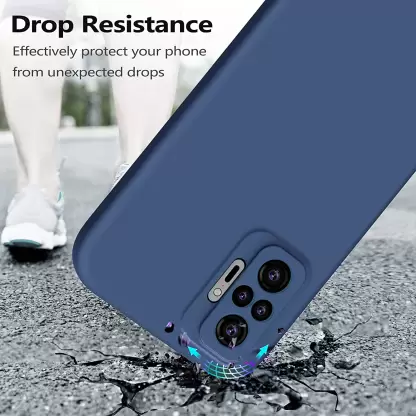 Dark Blue Camera Original Silicone Case for Redmi Note 10 Pro - Image 4