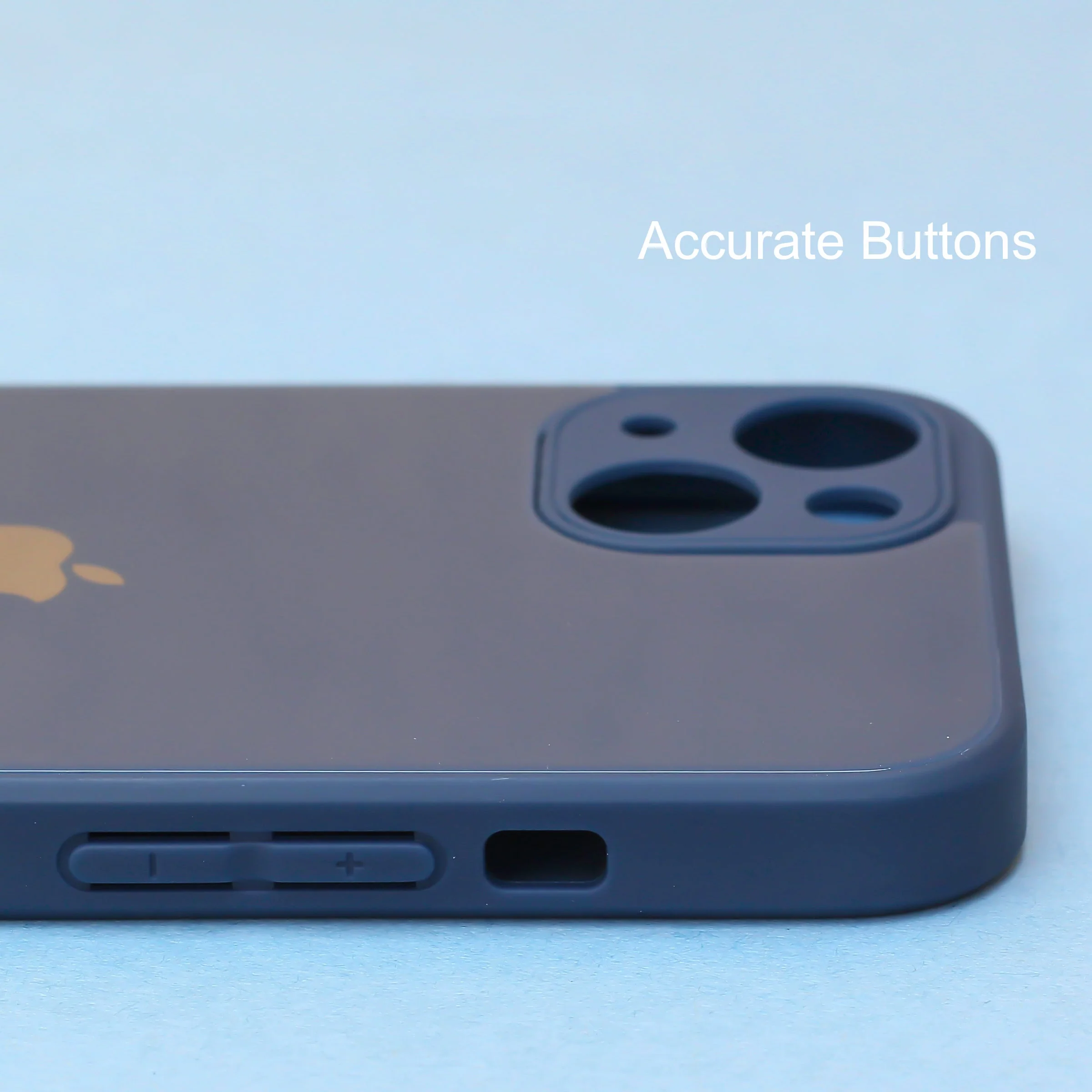 Dark Blue camera Safe mirror case for Apple Iphone 14 Plus - Image 3