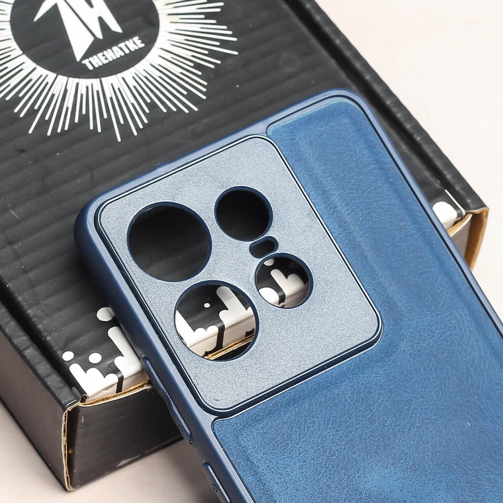 Dark Blue Classic Leather Case for Motorola Edge 50 Pro - Image 4