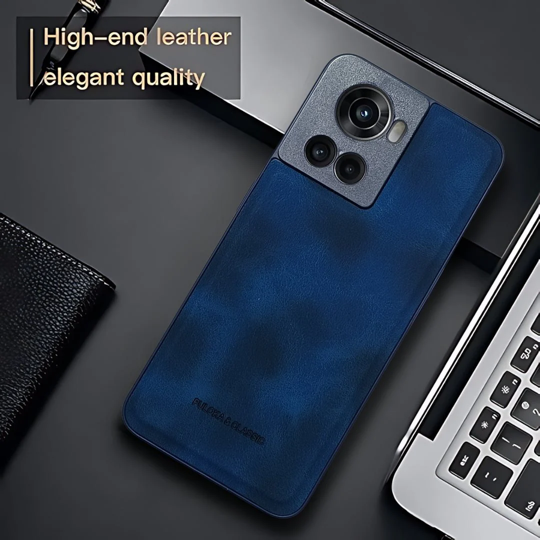 Dark Blue Classic Leather Case for Oneplus 10R