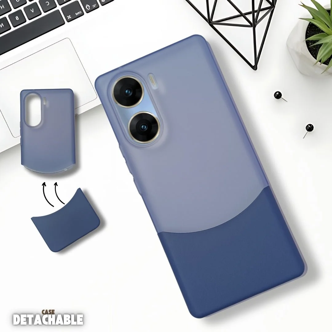 Dark Blue Detach Matte Case for Vivo V29E