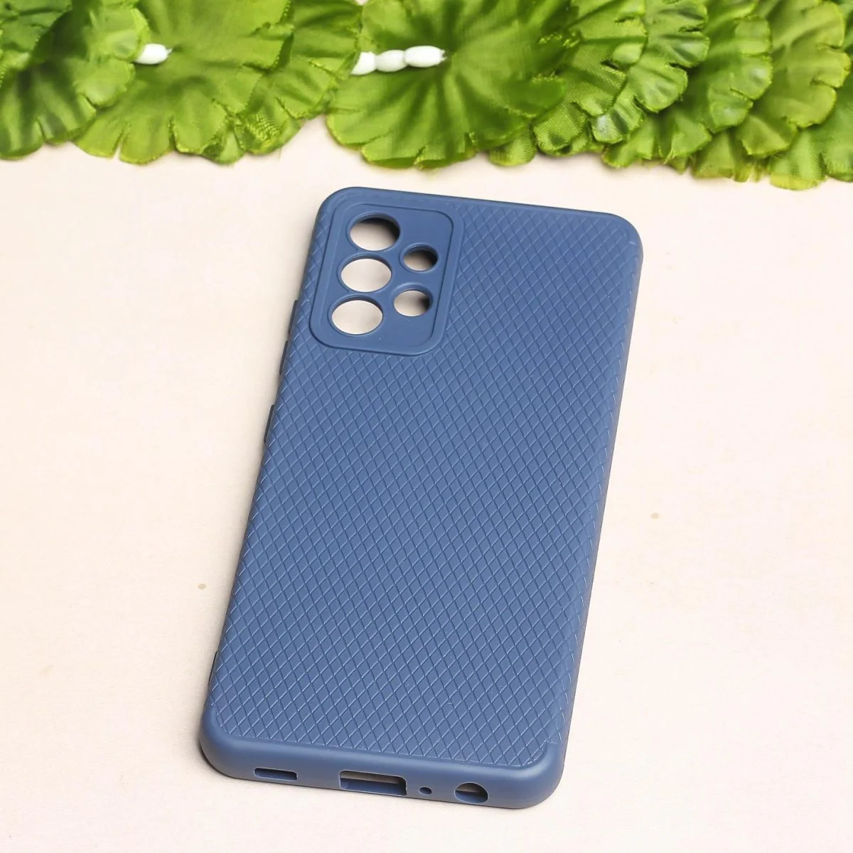 Dark Blue Line Wave Silicone Case for Samsung A32 4G - Image 2