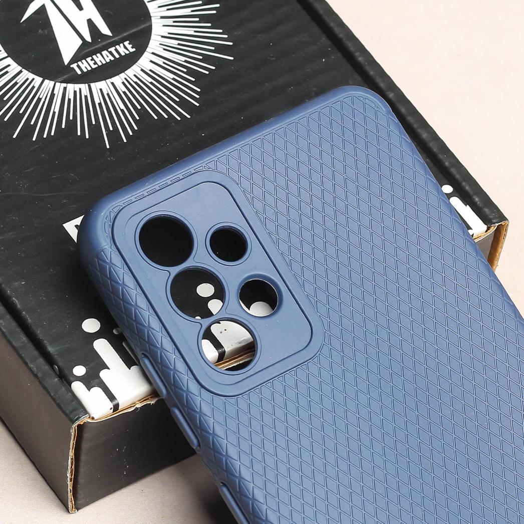 Dark Blue Line Wave Silicone Case for Samsung A32 4G - Image 4