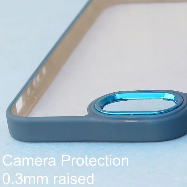 Dark Blue Metal Safe Transparent Case for Apple iphone 6 - Image 4