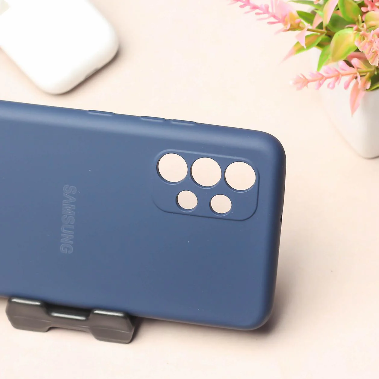 Dark Blue Original Camera Safe Silicone case for Samsung A32 - Image 3