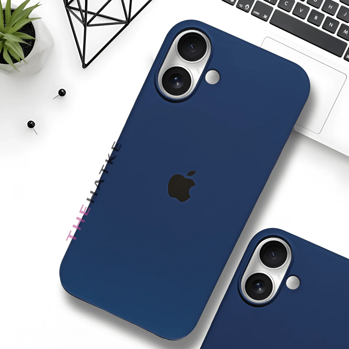 Dark Blue Original Silicone case for Apple iphone 16 - Image 5