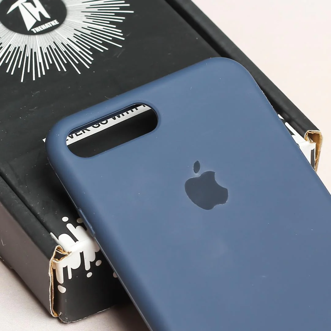 Dark Blue Original Silicone case for Apple iphone 7 Plus - Image 4