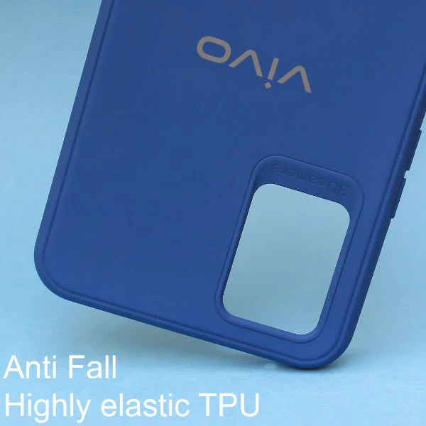 Dark Blue Silicone Case for Vivo Y21 - Image 2