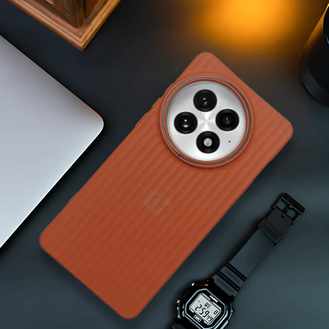 Brown SleekLine Silicone Case for Oneplus 13 - Image 5