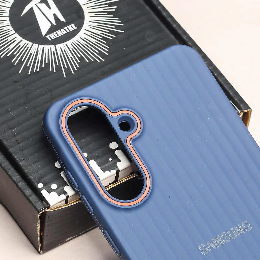 Dark Blue SleekLine Silicone Case for Samsung A56 - Image 4