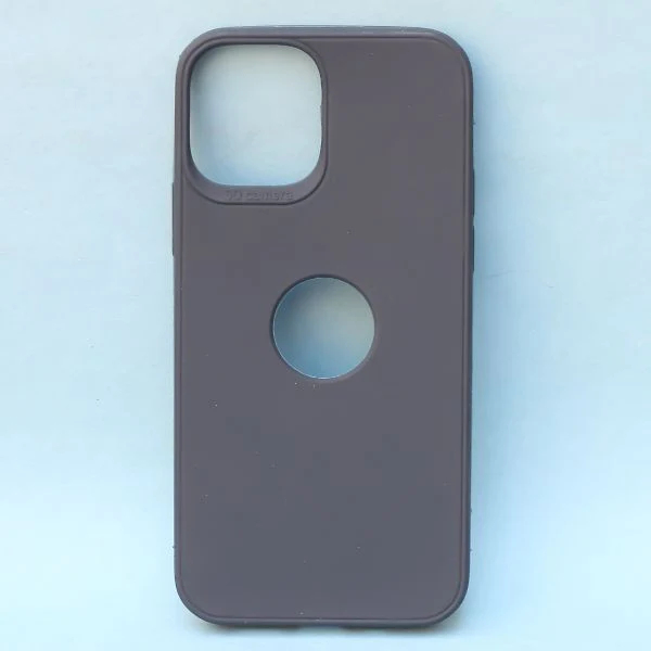 Dark Blue Spazy Logo Cut Silicone Case for Apple Iphone 12