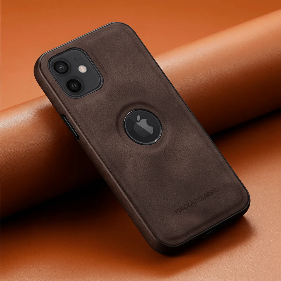 Dark Brown Classic Leather Case for Apple Iphone 12 Mini