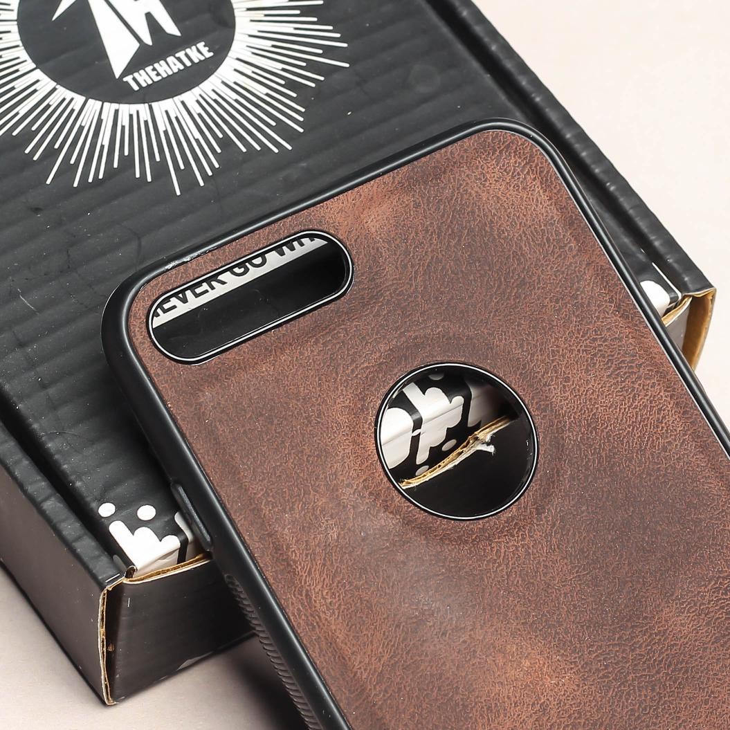Dark Brown Classic Leather Case for Apple Iphone 7 Plus - Image 4