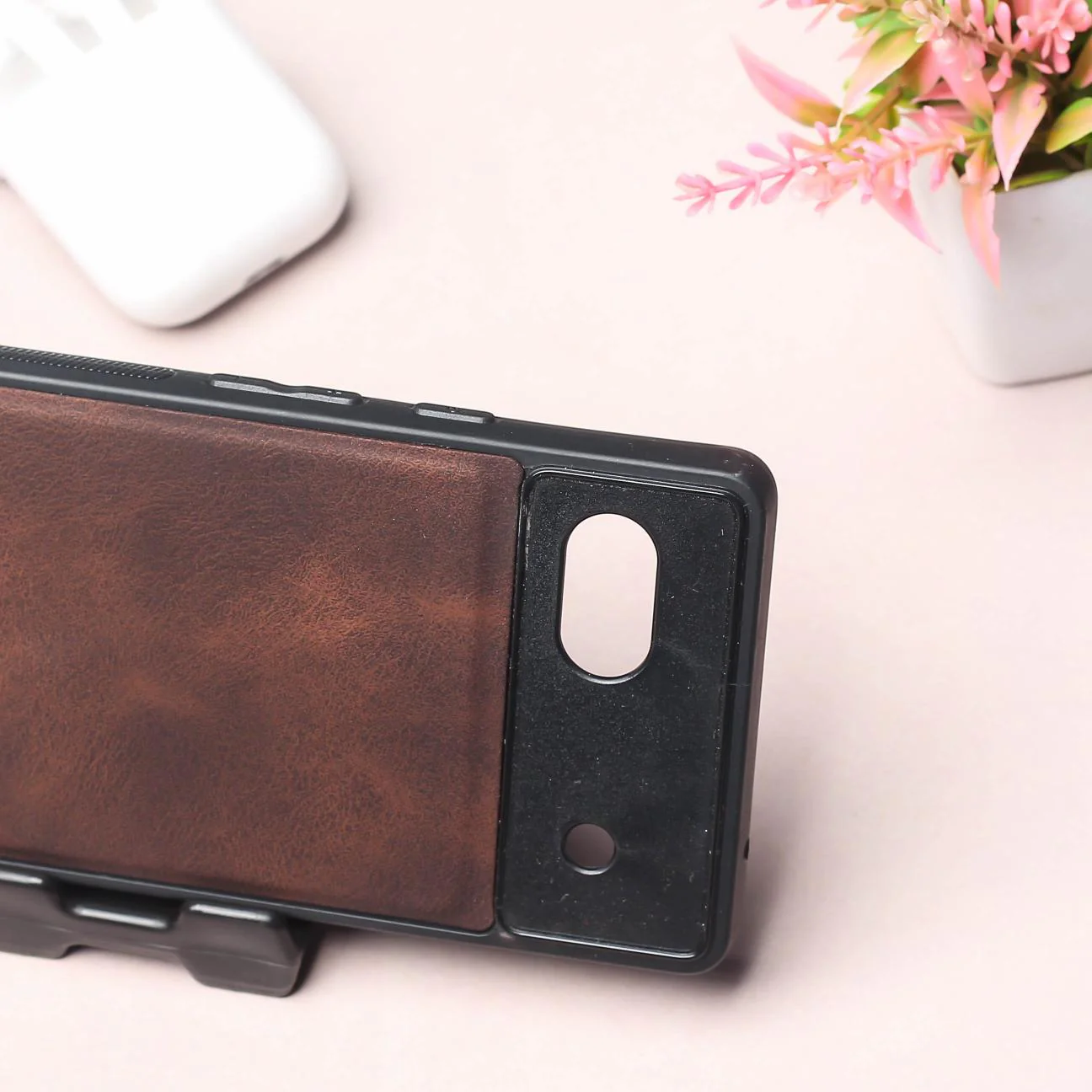 Dark Brown Classic Leather Case for Google Pixel 7A - Image 3