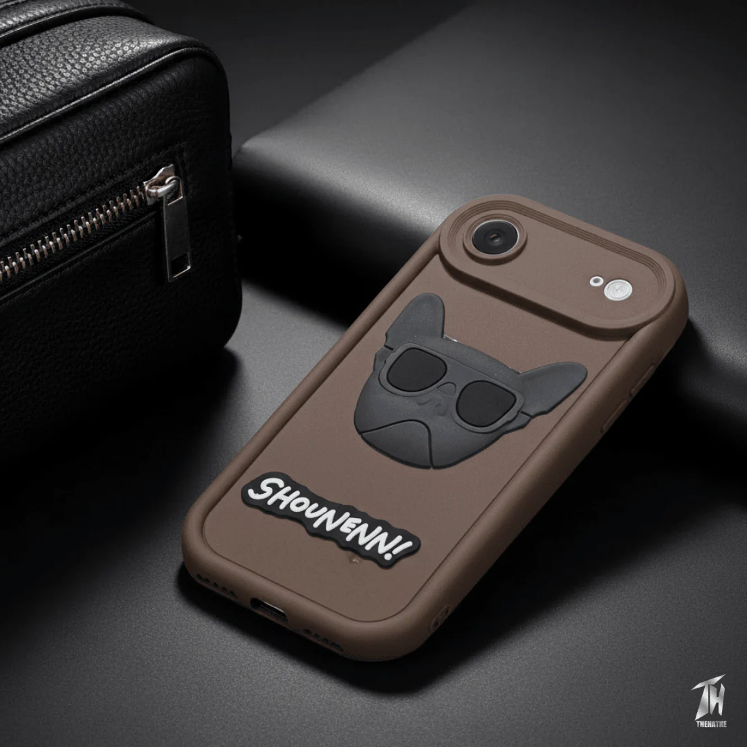 Dark Brown SHOUNENN BULLDOG Silicone case for Apple iphone Air