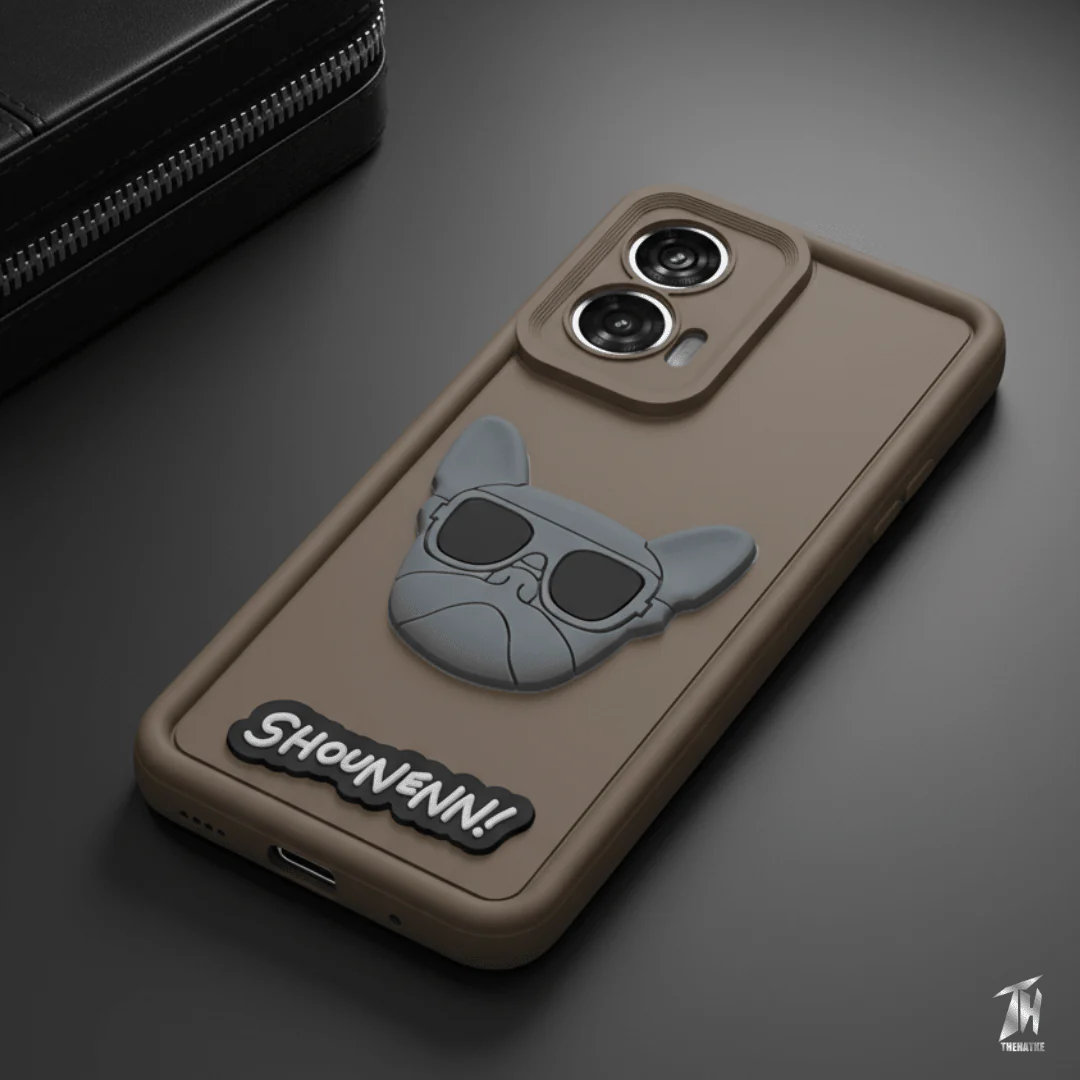 Dark Brown SHOUNENN BULLDOG Silicone case for Motorola G96