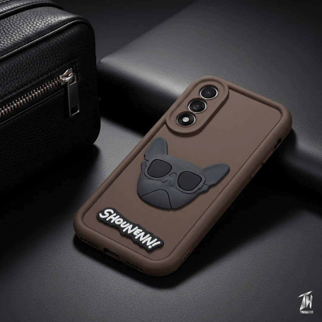 Dark Brown SHOUNENN BULLDOG Silicone case for Oneplus Nord 5