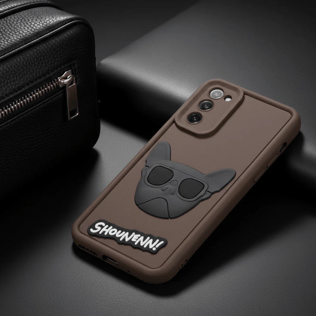 Dark Brown SHOUNENN BULLDOG Silicone case for Samsung S20 Fe