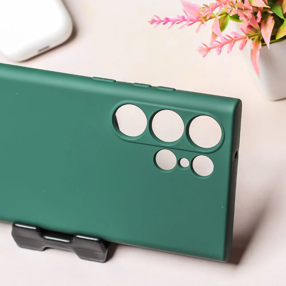 Dark Green Camera Original Silicone case for Samsung S24 Ultra - Image 3