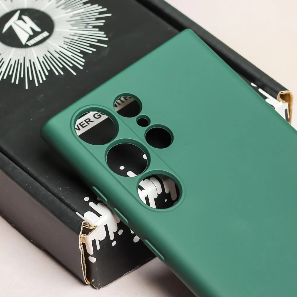 Dark Green Camera Original Silicone case for Samsung S24 Ultra - Image 4