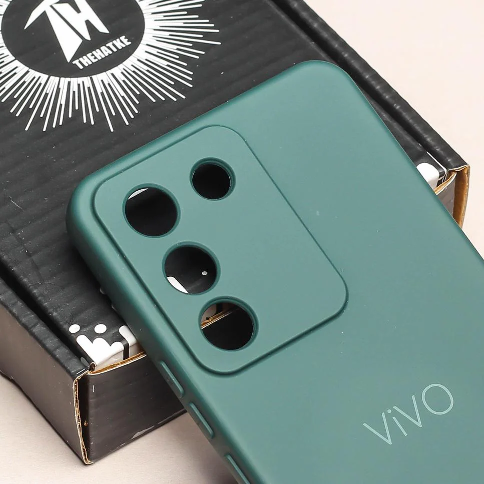 Dark Green Camera Original Silicone case for Vivo Y200 - Image 4