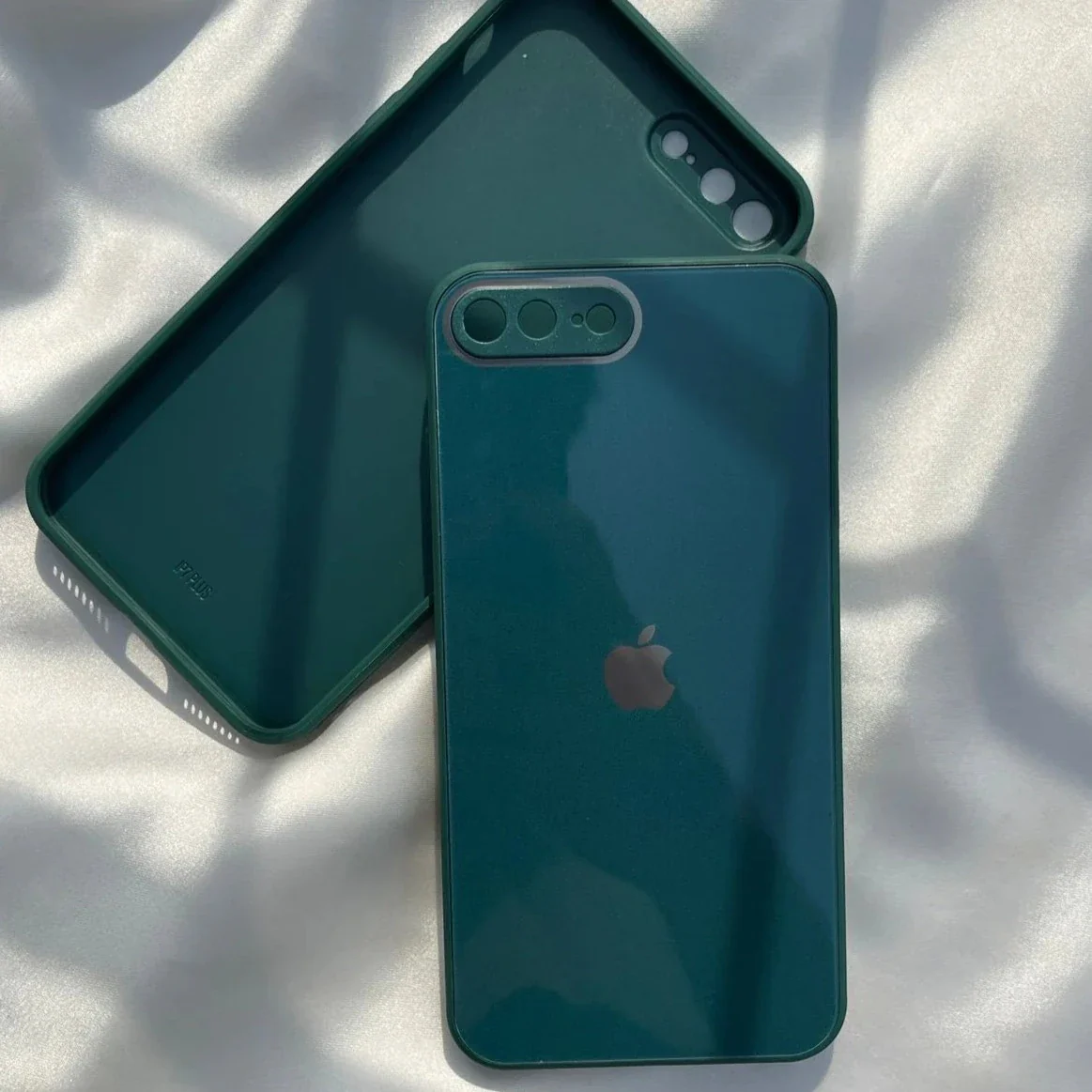 Dark green camera Safe mirror case for Apple Iphone 7 Plus