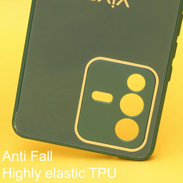 Dark green camera Safe mirror case for Vivo V23 pro - Image 2