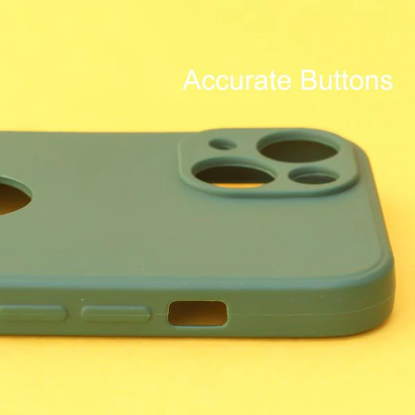 Dark Green Candy Logo Cut Silicone Case for Apple Iphone 13 - Image 4