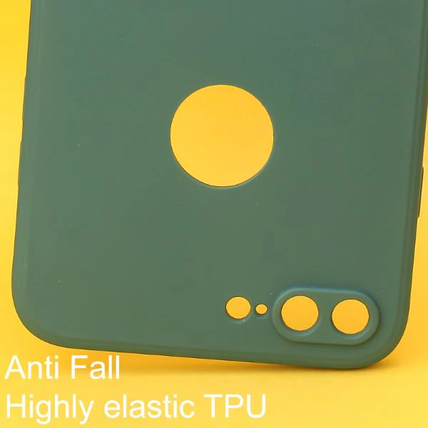 Dark Green Candy Logo Cut Silicone Case for Apple Iphone 7 Plus - Image 2
