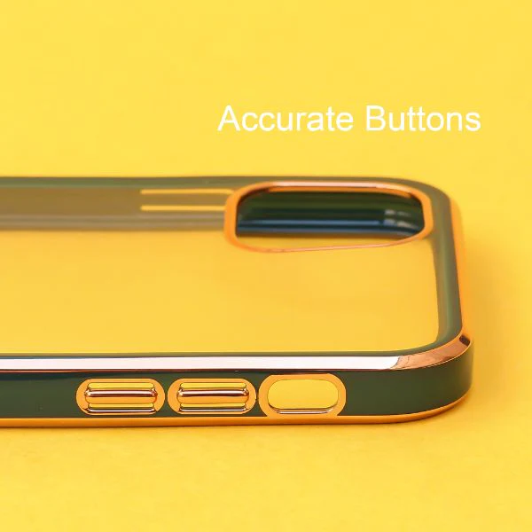 Dark Green Electroplated Transparent Case for Apple iphone 11 Pro Max - Image 4