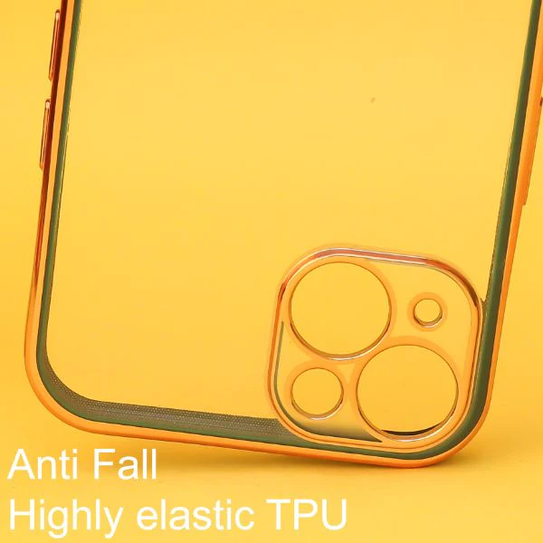 Dark Green Electroplated Transparent Case for Apple iphone 13 Mini - Image 3