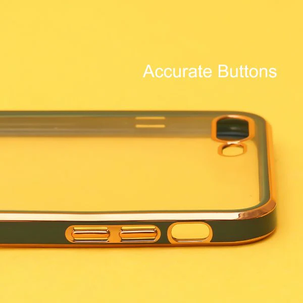Dark Green Electroplated Transparent Case for Apple iphone 7 Plus - Image 4