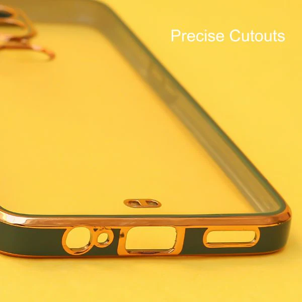 Dark Green Electroplated Transparent Case for Oneplus 6 - Image 6