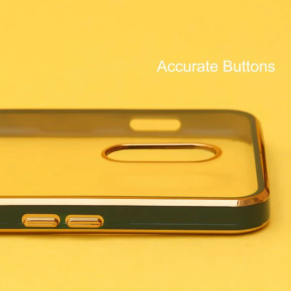 Dark Green Electroplated Transparent Case for Oneplus 7 - Image 3