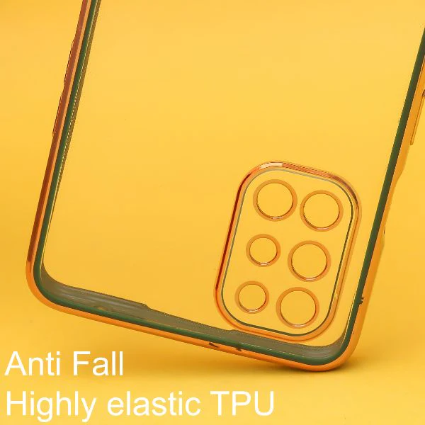 Dark Green Electroplated Transparent Case for Oneplus 9R - Image 2
