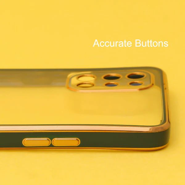 Dark Green Electroplated Transparent Case for Oneplus 9R - Image 3