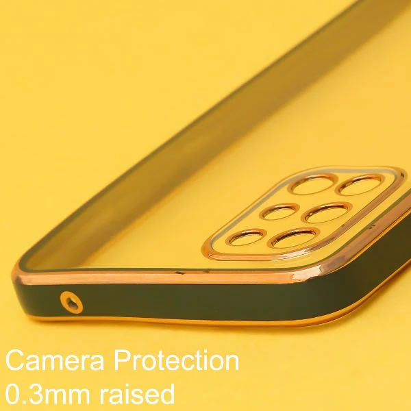 Dark Green Electroplated Transparent Case for Oneplus 9R - Image 4